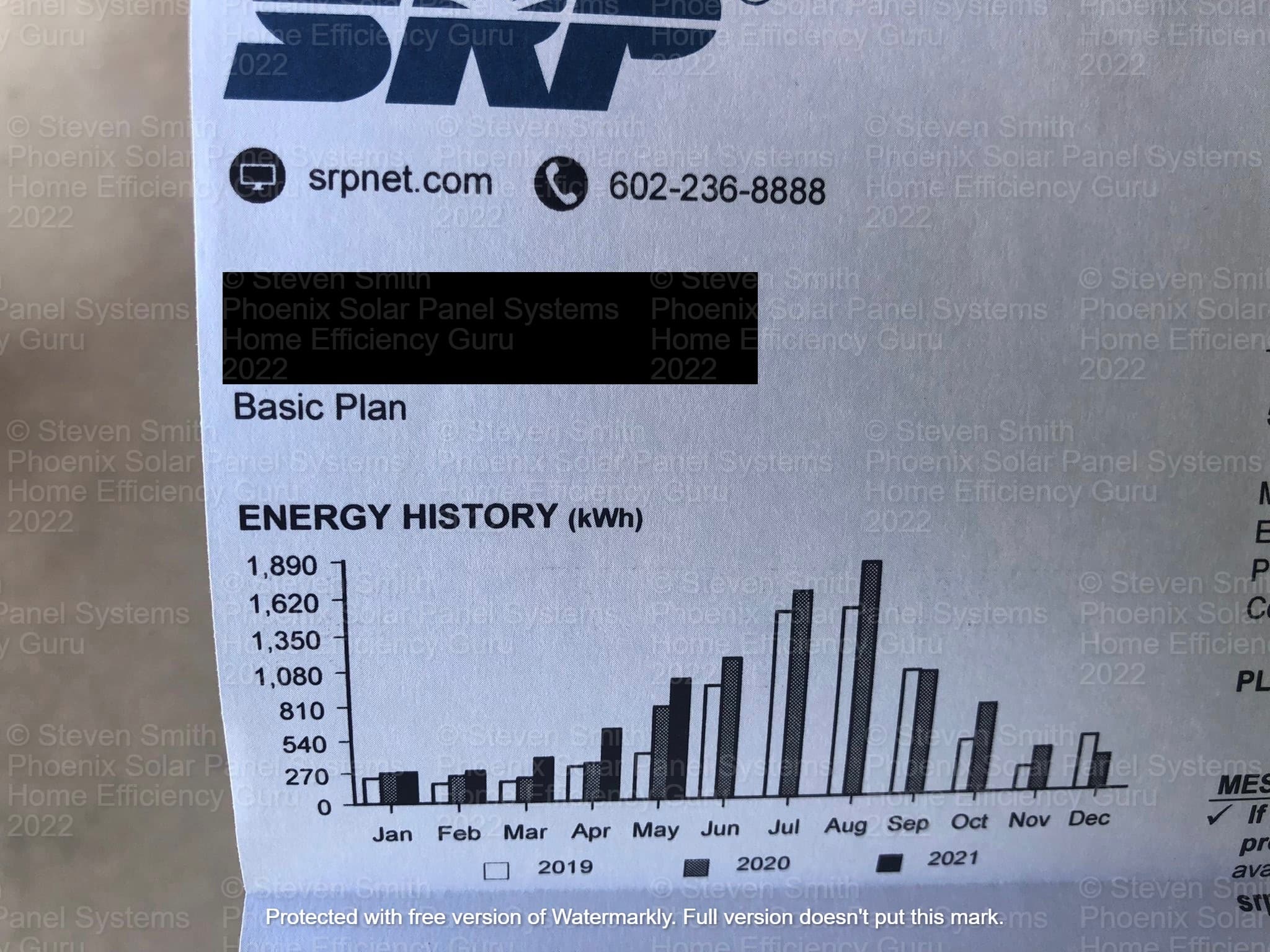 SRP Bill Graph