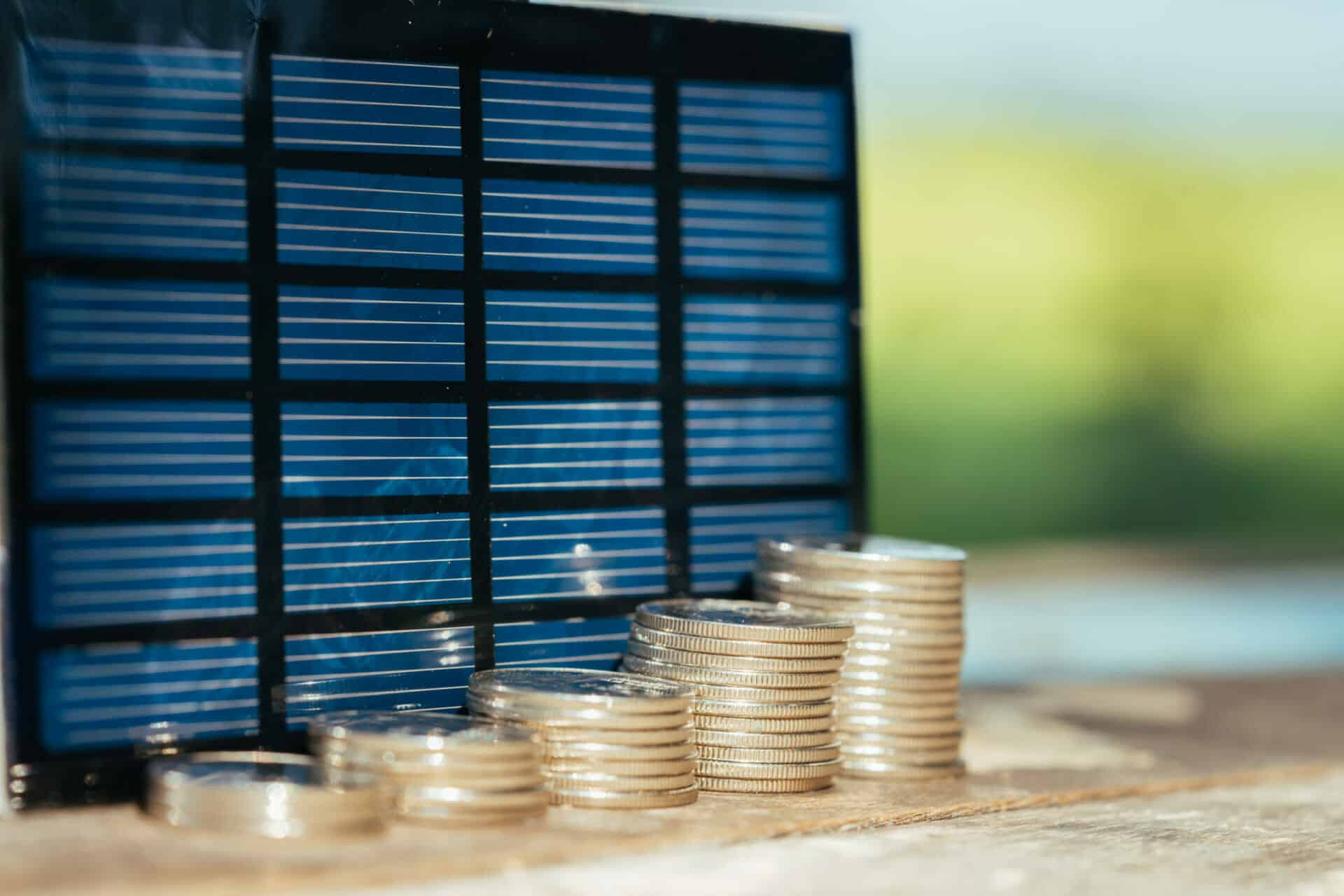 Solar Panel and Coins