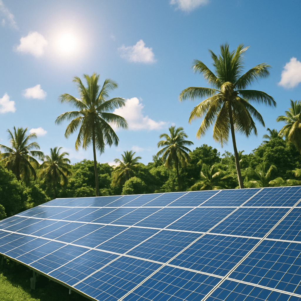 Solar Panels Hawaii Palm Trees