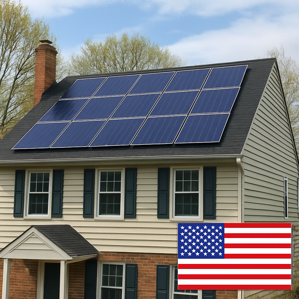 Solar panel installation on a Maryland home